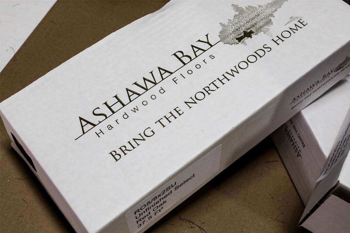 Ashawa Bay shipping box with logo